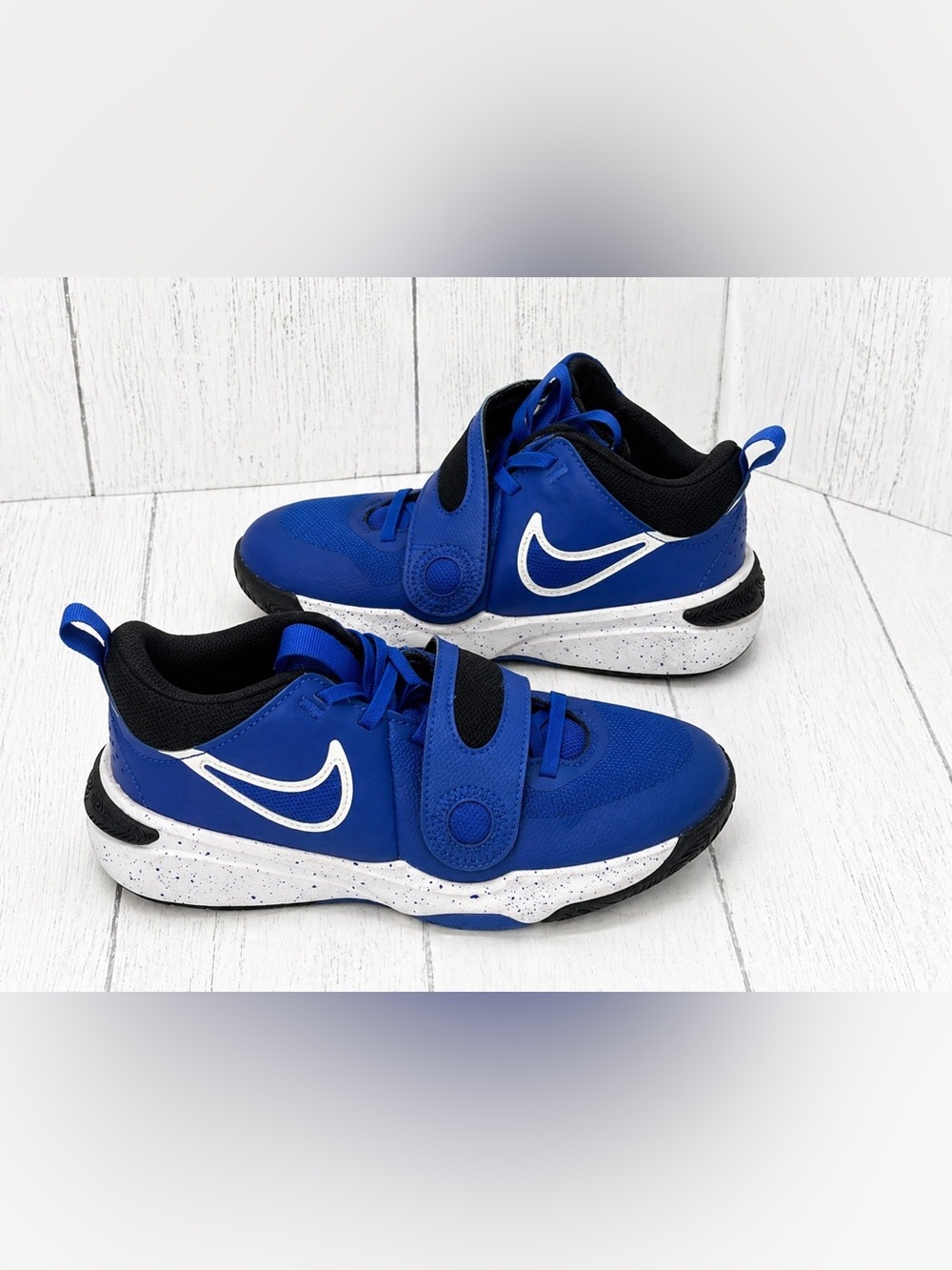 Nike Team Hustle D 11 Big Kids Basketball Blue White Athletic Sneakers Sz 4 Y - Picture 4 of 9